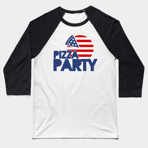 Pizza Political Party Baseball T-Shirt by Blister